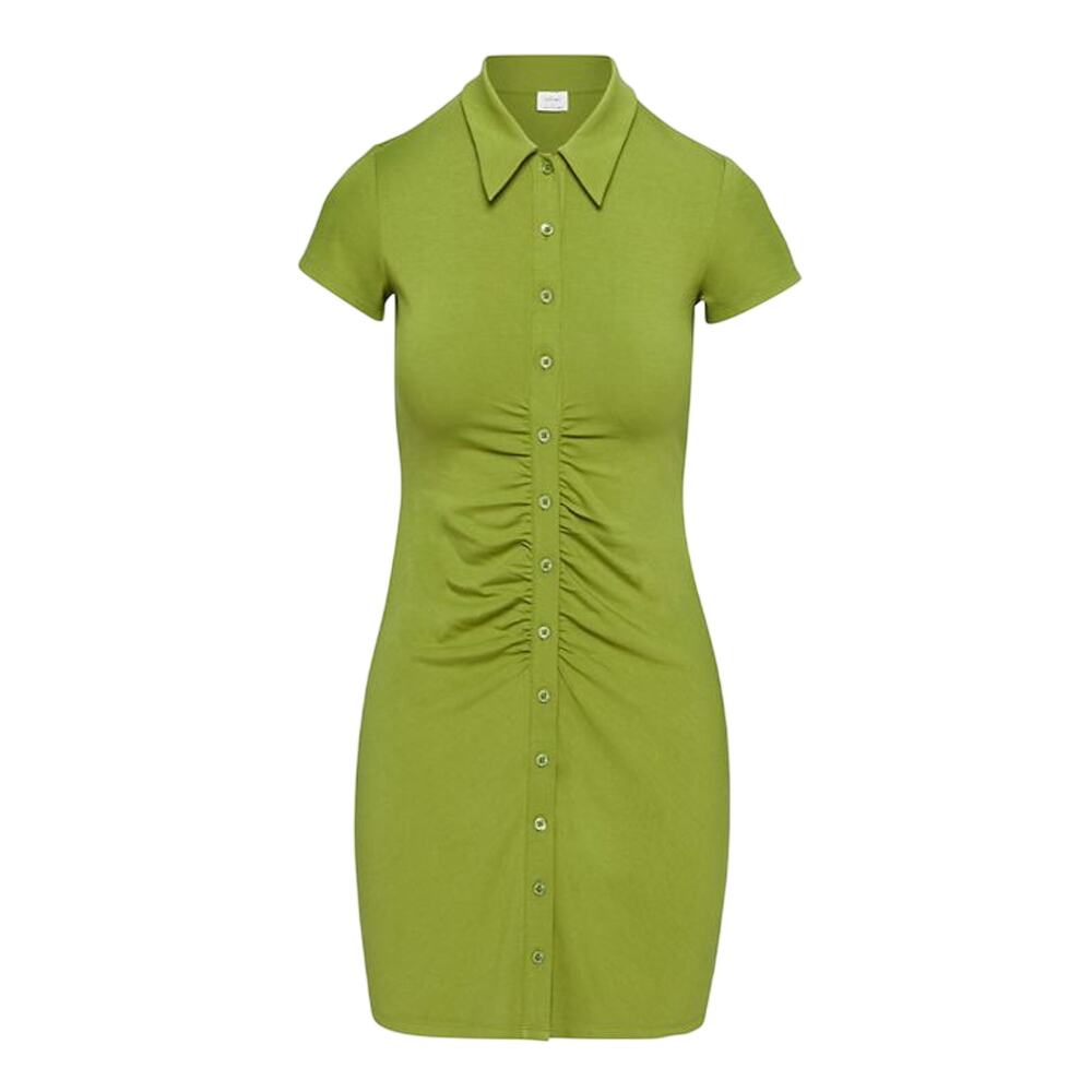 Wilfred Ruched Succulent Green Visit Dress Size XS